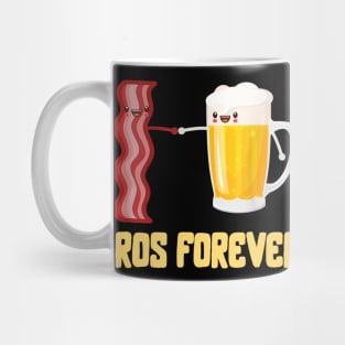 Alcohol Shirts Bros Forever Tees Beer Bacon Funny Food Gifts Mug